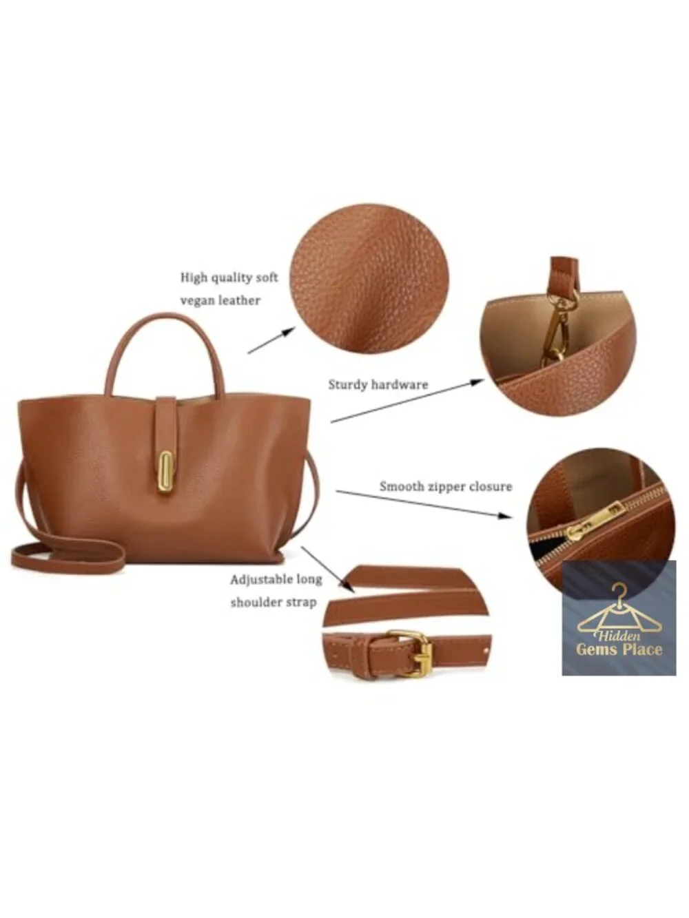 Vegan Leather Y2K Trendy Large Vintage Hobo Shoulder Crossbody Bag